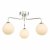 Feya 3 Light Semi Flush Ceiling Light Polished Chrome Opal Glass