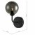 Feya 1 Light Wall Light Matt Black Smoked Glass