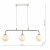 Feya 3 Light Bar Pendant Polished Chrome Opal Glass