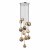 Mikara 12 Light Cluster Pendant Polished Chrome Glass 2.5M