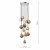 Mikara 12 Light Cluster Pendant Polished Chrome Glass 2.5M