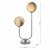 Mikara 2 Light Table Lamp Polished Chrome Glass