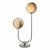 Mikara 2 Light Table Lamp Polished Chrome Glass