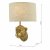 Raul Monkey Wall Light Gold C/W Natural Linen Shade