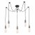 Waco 5 Light Pendant Antique Brass Matt Black