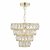Cerys 1 Light 4 Tier Pendant Crystal & Gold