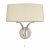 Cristin 2 Light Wall Light Polished Nickel With Ivory Shade