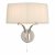 Cristin 2 Light Wall Light Polished Nickel With Ivory Shade