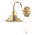 1lt Wall Light Brass With Brass Shade