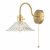 1lt Wall Light Brass With Clear Flared Glass Shade