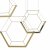 Hexagon 3lt Pendant Gold LED