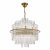 Lukas 13 Light Pendant Brushed Antique Gold And Glear Glass
