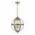 Vanessa 3 Light Pendant Antique Brass And Clear