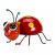 Flamboya Menagerie Hangers On Looney Ladybug Decor - Medium