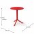 Nardi Step Table with Set of 2 Bistrot Chairs - Red