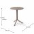 Nardi Step Table with Set of 2 Bistrot Chairs - Turtle Dove