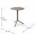 Nardi Step Table with Set of 2 Bistrot Chairs - Turtle Dove