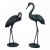 Solstice Sculptures Cranes Pair 77 & 61cm in Dark Verdigris