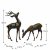 Solstice Sculptures Deer Pair Small 56 & 33cm in Dark Verdigris