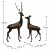 Solstice Sculptures Deer Pair Large 120 & 79cm in Dark Verdigris