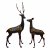 Solstice Sculptures Deer Pair Large 120 & 79cm in Dark Verdigris