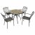 Exclusive Garden Granada 91cm Patio Table with 4 Malaga Chairs