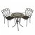 Exclusive Garden Villena 60cm Bistro Table with 2 Malaga Chairs