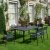 Nardi Libeccio Table with Set of 6 Bora Chairs - Anthracite