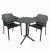 Nardi Step Table with Set of 2 Net Chairs - Anthracite