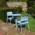 Nardi Step Table with Set of 2 Bistrot Chairs - Sky Blue