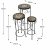 Summer Terrace Brava Round Plant Stand (Set of 3) - Tall