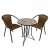 Summer Terrace Nova Bistro Table with Set of 2 San Remo Chairs