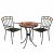 Exclusive Garden Ondara 60cm Bistro Table with 2 Malaga Chairs