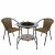 Summer Terrace Brava Fire Pit Tall with Set of 2 San Remo Chairs