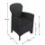 Trabella Sicily Side Table with 2 Sicily Chairs - Anthracite