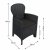 Trabella Salerno Square Table with 4 Sicily Chairs - Anthracite