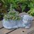 Solstice Sculptures Dog Planter 15cm in Blue Iron Effect