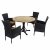 Byron Manor Vermont Dining Table with 4 Stockholm Black Chairs