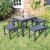 Trabella Roma Square Table with 4 Roma Bench Seats - Anthracite