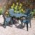 Trabella Turin Patio Table with Set of 4 Parma Chairs - Green