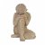 Solstice Sculptures Buddha Crouching 37cm -Weathered StoneEffect