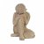 Solstice Sculptures Buddha Crouching 37cm -Weathered StoneEffect