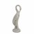 Solstice Sculptures Egret Low 58cm -Weathered Light Stone Effect