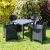 Trabella Salerno Square Table with 4 Sicily Chairs - Anthracite