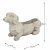 Solstice Sculptures Sausage Dog Planter 30cm -Wthrd Lt Stone Eff