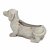 Solstice Sculptures Sausage Dog Planter 30cm -Wthrd Lt Stone Eff