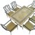 Byron Manor Charleston Dining Table with Set of 6 Ascot Chairs