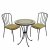 Exclusive Garden Henley 60cm Bistro Table with 2 Milan Chairs