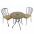 Exclusive Garden Haslemere 71cm Bistro Table with 2 Milan Chairs