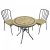 Exclusive Garden Richmond 76cm Bistro Table with 2 Milan Chairs